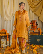 Warm Rust Asymmetrical Suit Set