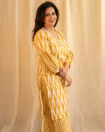 mustard ikkat co-ord set - Image 3