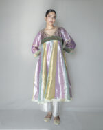 Multi-Coloured Tissue Zari Anarkali Set