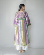 Multi-Coloured Tissue Zari Anarkali Set - Image 4