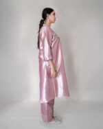 Turkish Rose Tissue Zari Palazzo Set - Image 2