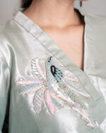 Frosty Mint Tissue Zari Palazzo Set - Image 4