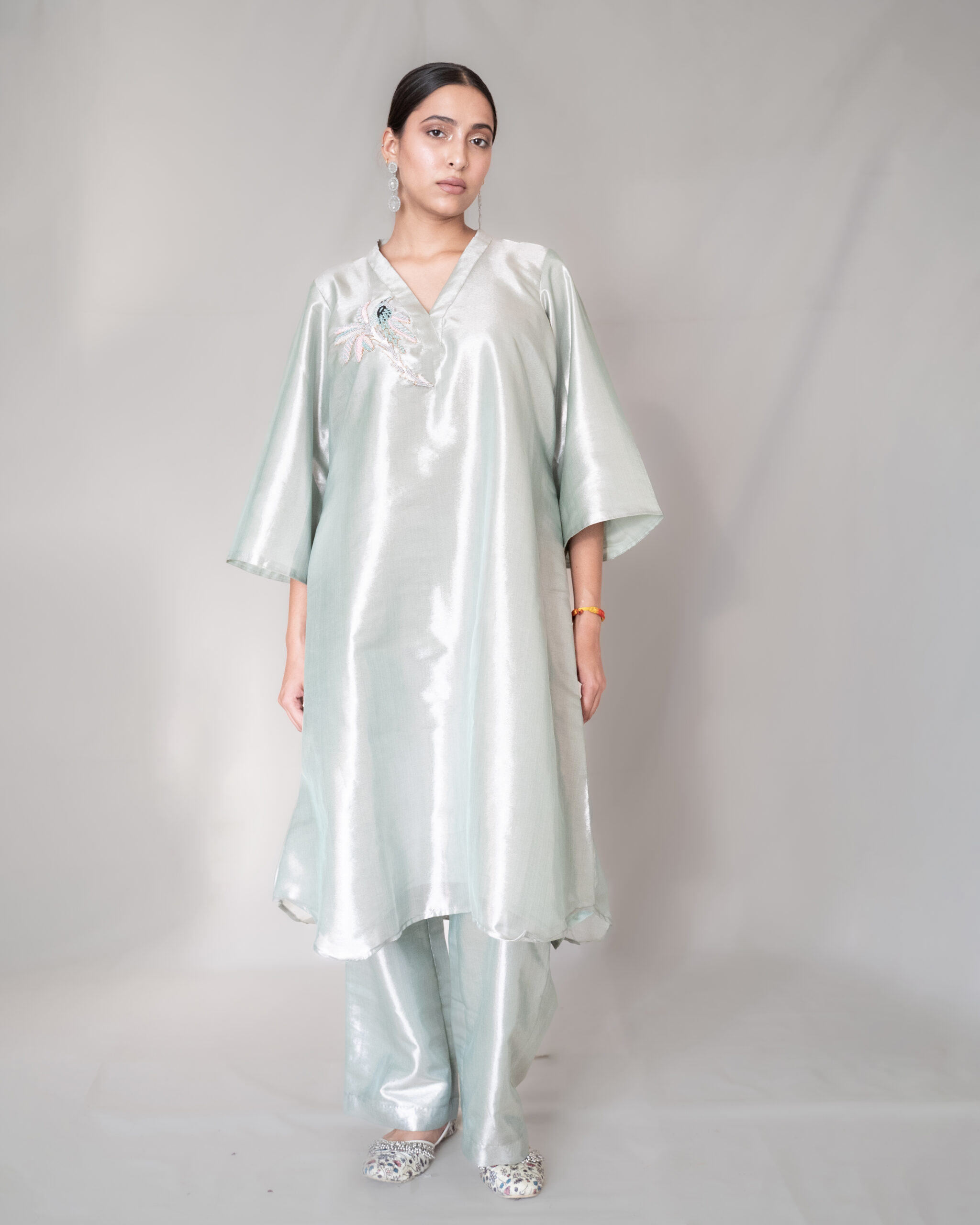 PST_1 (2) Frosty Mint Tissue Zari Palazzo Set - Image 1