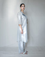 Moon White Tissue Zari Palazzo Set - Image 2