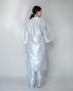 Moon White Tissue Zari Palazzo Set - Image 3