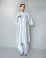 Moon White Tissue Zari Palazzo Set