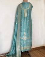 Ocean Green Banarasi Suit Festive & Karva Chauth Hamper - Image 2