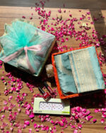 Stone Grey Banarasi Suit Festive & Karva Chauth Hamper - Image 3