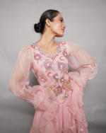 Blush Pink Hand-Embroidered Lehenga Set - Image 2