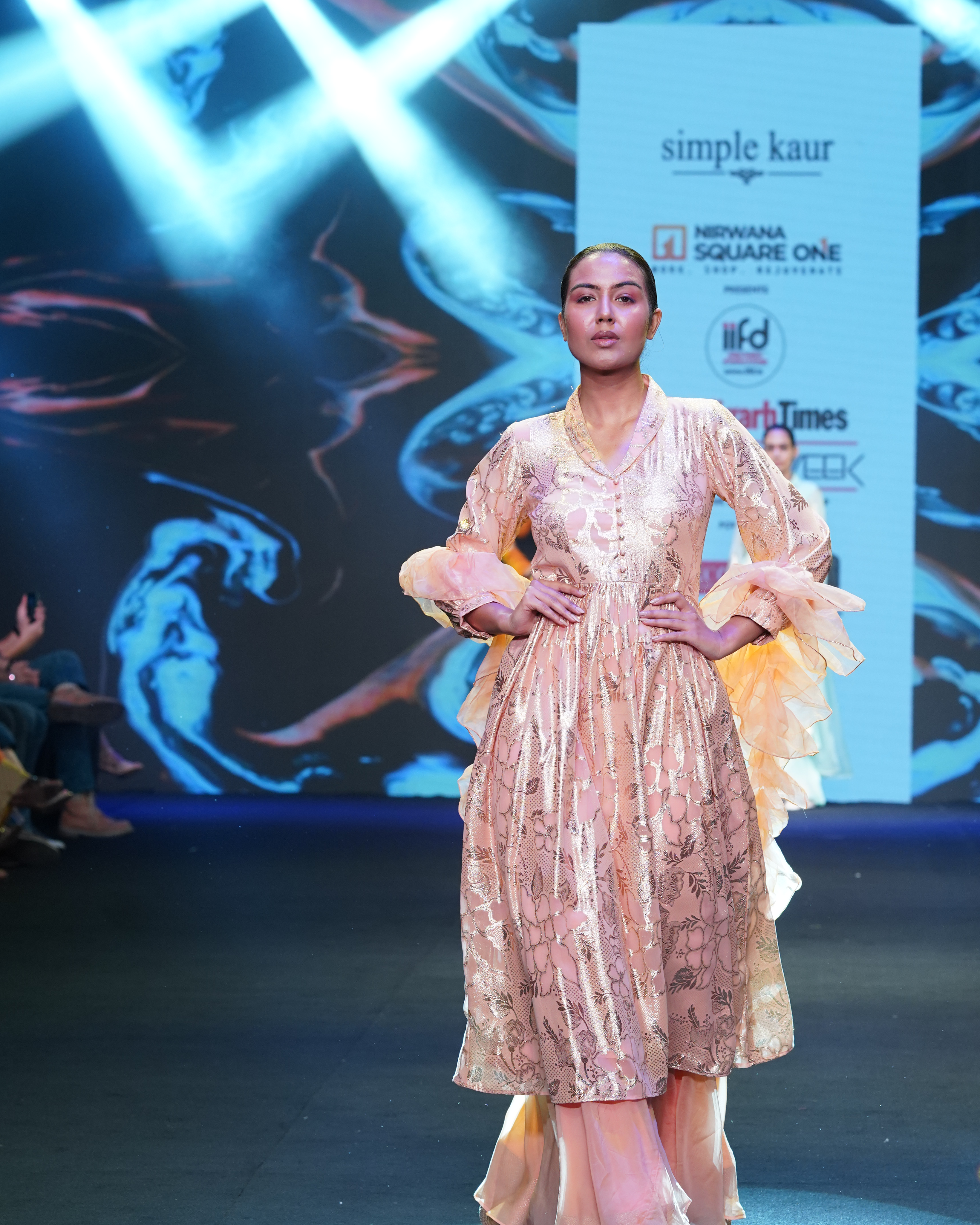 MAIN46 Light Peach Anarkali Set - Image 1