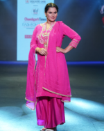 Hot Pink Silk Sharara Set