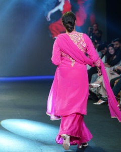 Hot Pink Silk Sharara Set - Image 2