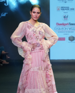 Blush Pink Hand-Embroidered Lehenga Set - Image 4